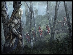 Deszcz, Oddział, Zasadzka, Assassin Creed 3, Brytyjczyków